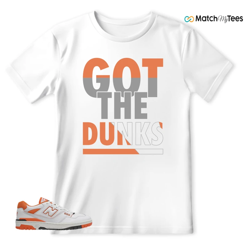 NEW BALANCE 550 IN BURNT ORANGE SNEAKER Matching Tees t-shirt