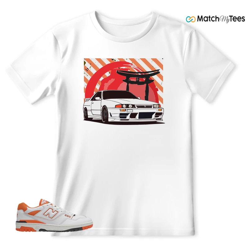 NEW BALANCE 550 IN BURNT ORANGE SNEAKER Matching Tees t-shirt