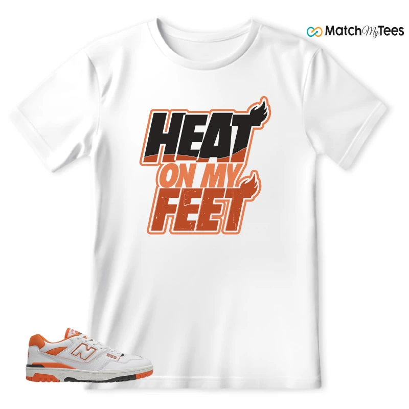 NEW BALANCE 550 IN BURNT ORANGE SNEAKER Matching Tees t-shirt