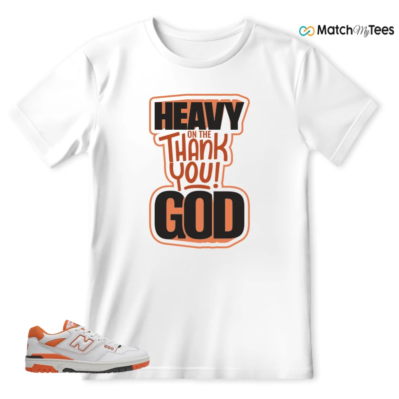NEW BALANCE 550 IN BURNT ORANGE SNEAKER Matching Tees t-shirt