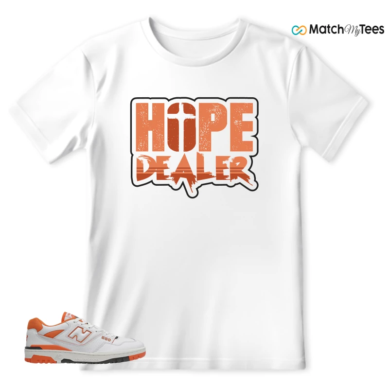 NEW BALANCE 550 IN BURNT ORANGE SNEAKER Matching Tees t-shirt