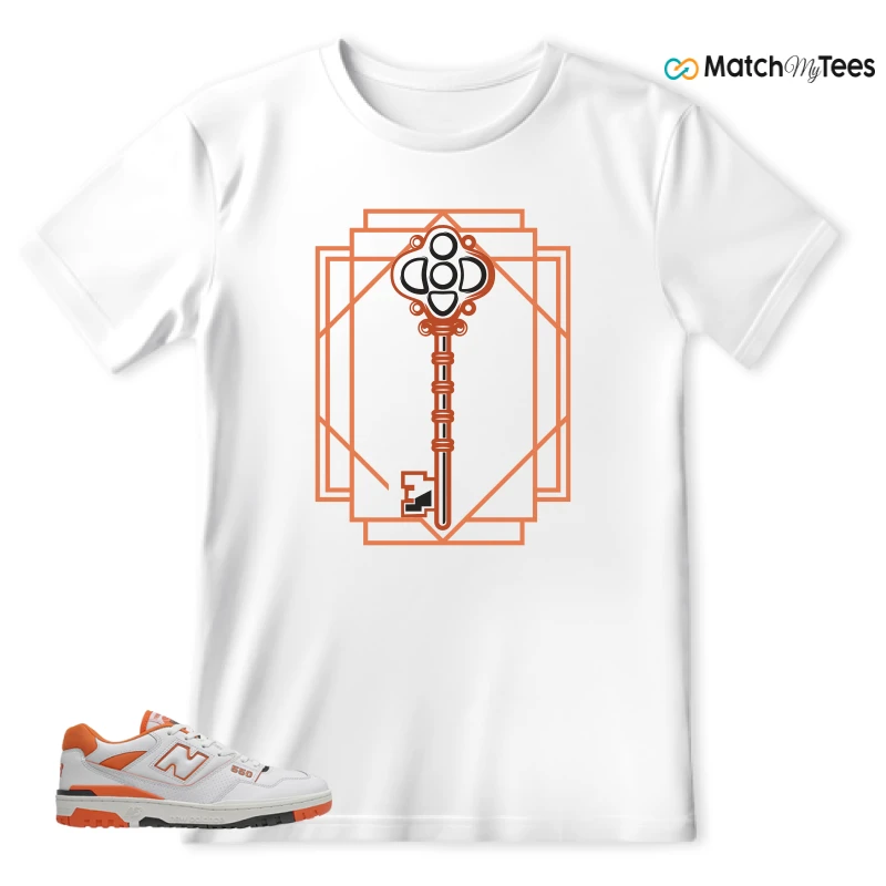 NEW BALANCE 550 IN BURNT ORANGE SNEAKER Matching Tees t-shirt