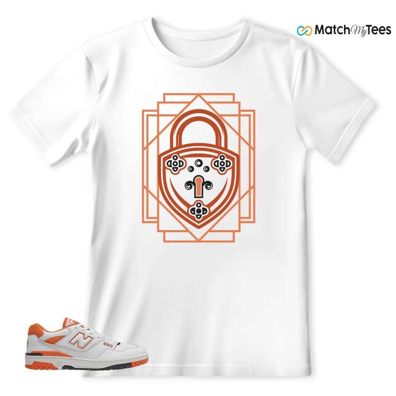 NEW BALANCE 550 IN BURNT ORANGE SNEAKER Matching Tees t-shirt