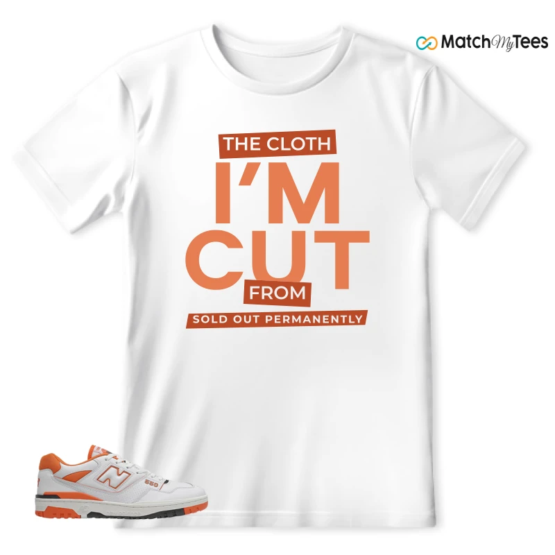 NEW BALANCE 550 IN BURNT ORANGE SNEAKER Matching Tees t-shirt