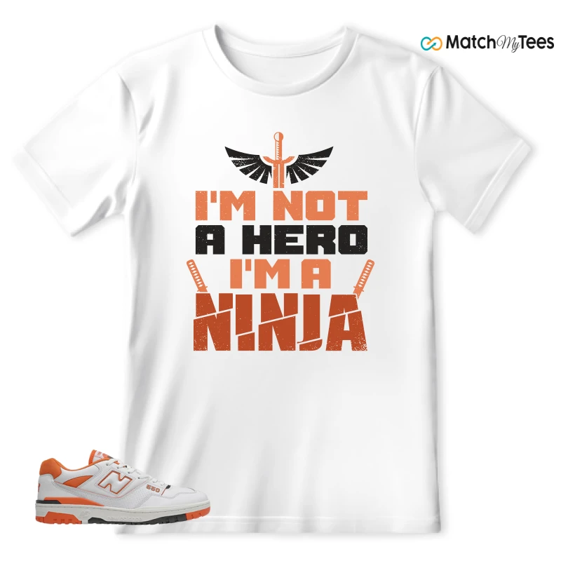 NEW BALANCE 550 IN BURNT ORANGE SNEAKER Matching Tees t-shirt