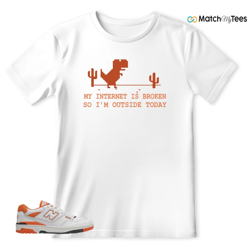 NEW BALANCE 550 IN BURNT ORANGE SNEAKER Matching Tees T-shirt for Men