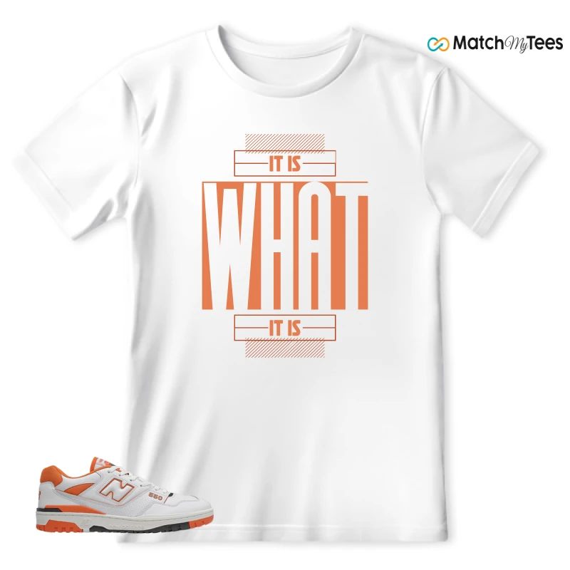 NEW BALANCE 550 IN BURNT ORANGE SNEAKER Matching Tees t-shirt