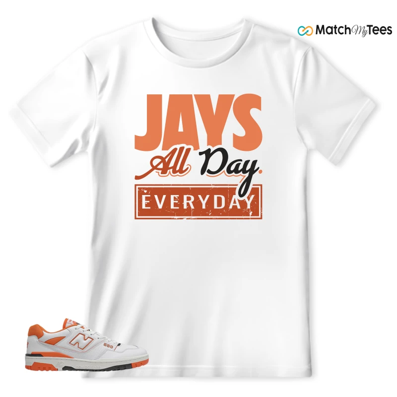 NEW BALANCE 550 IN BURNT ORANGE SNEAKER Matching Tees t-shirt