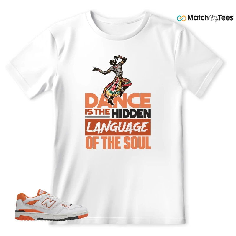 NEW BALANCE 550 IN BURNT ORANGE SNEAKER Matching Tees t-shirt