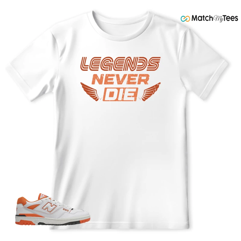 NEW BALANCE 550 IN BURNT ORANGE SNEAKER Matching Tees t-shirt