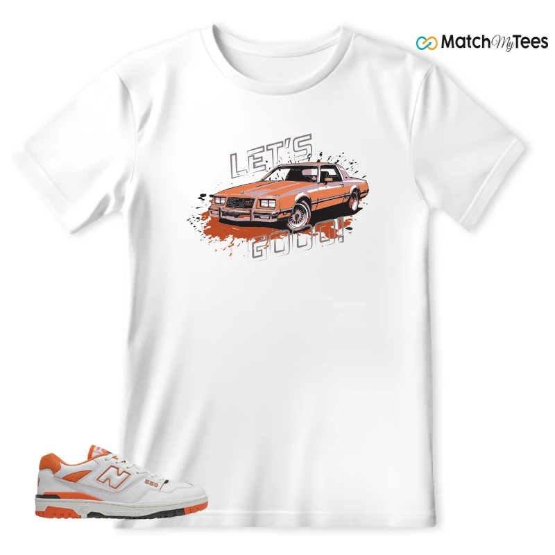 NEW BALANCE 550 IN BURNT ORANGE SNEAKER Matching Tees t-shirt