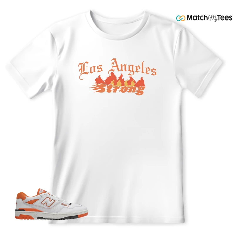 NEW BALANCE 550 IN BURNT ORANGE SNEAKER Matching Tees t-shirt