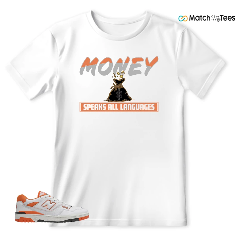 NEW BALANCE 550 IN BURNT ORANGE SNEAKER Matching Tees t-shirt