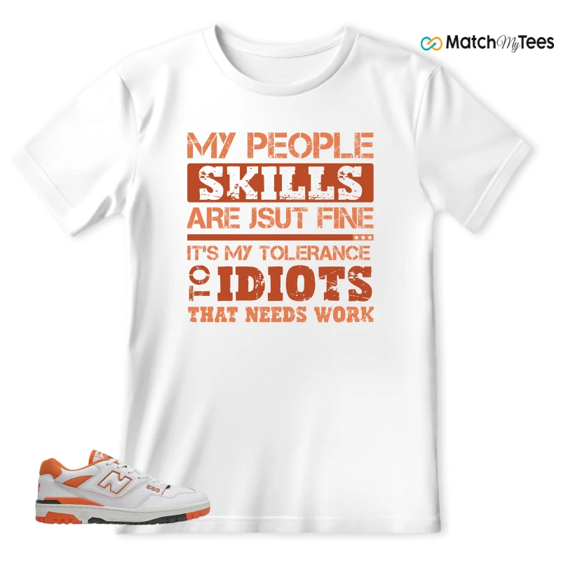 NEW BALANCE 550 IN BURNT ORANGE SNEAKER Matching Tees t-shirt