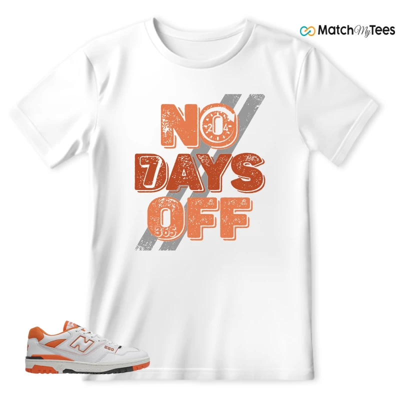 NEW BALANCE 550 IN BURNT ORANGE SNEAKER Matching Tees t-shirt