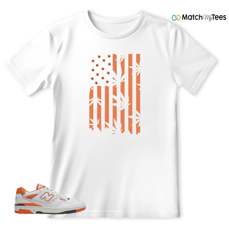 NEW BALANCE 550 IN BURNT ORANGE SNEAKER Matching Tees t-shirt