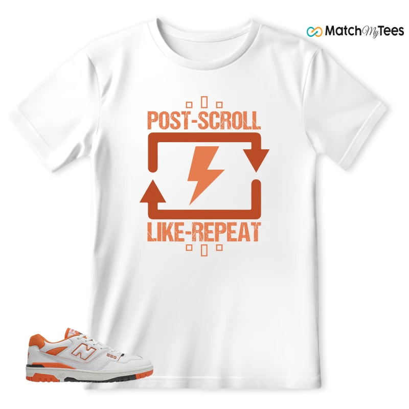 NEW BALANCE 550 IN BURNT ORANGE SNEAKER Matching Tees T-shirt for Men
