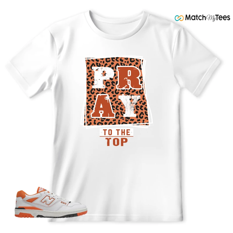 NEW BALANCE 550 IN BURNT ORANGE SNEAKER Matching Tees t-shirt
