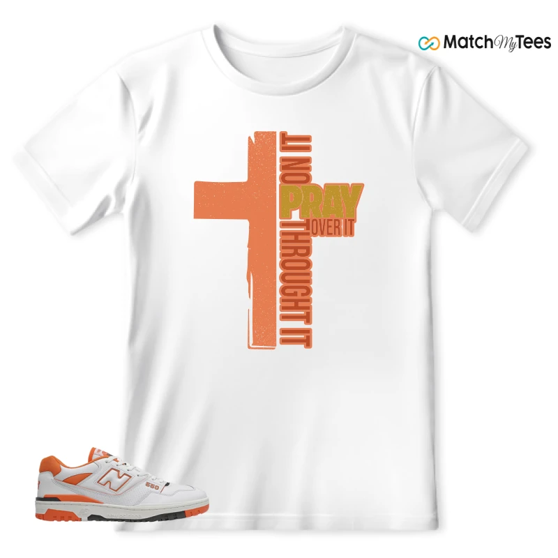 NEW BALANCE 550 IN BURNT ORANGE SNEAKER Matching Tees t-shirt