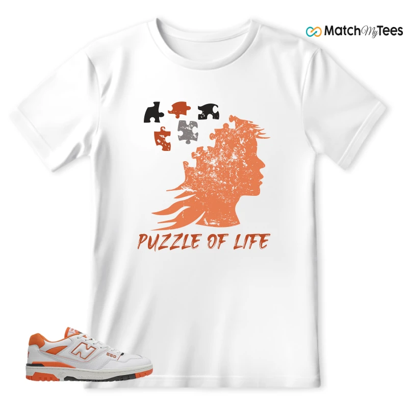 NEW BALANCE 550 IN BURNT ORANGE SNEAKER Matching Tees t-shirt