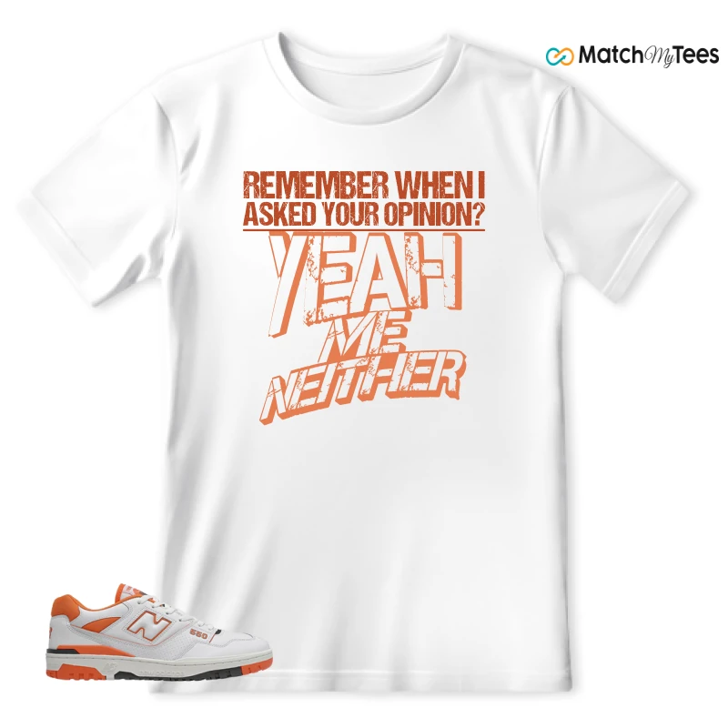 NEW BALANCE 550 IN BURNT ORANGE SNEAKER Matching Tees T-shirt for Men