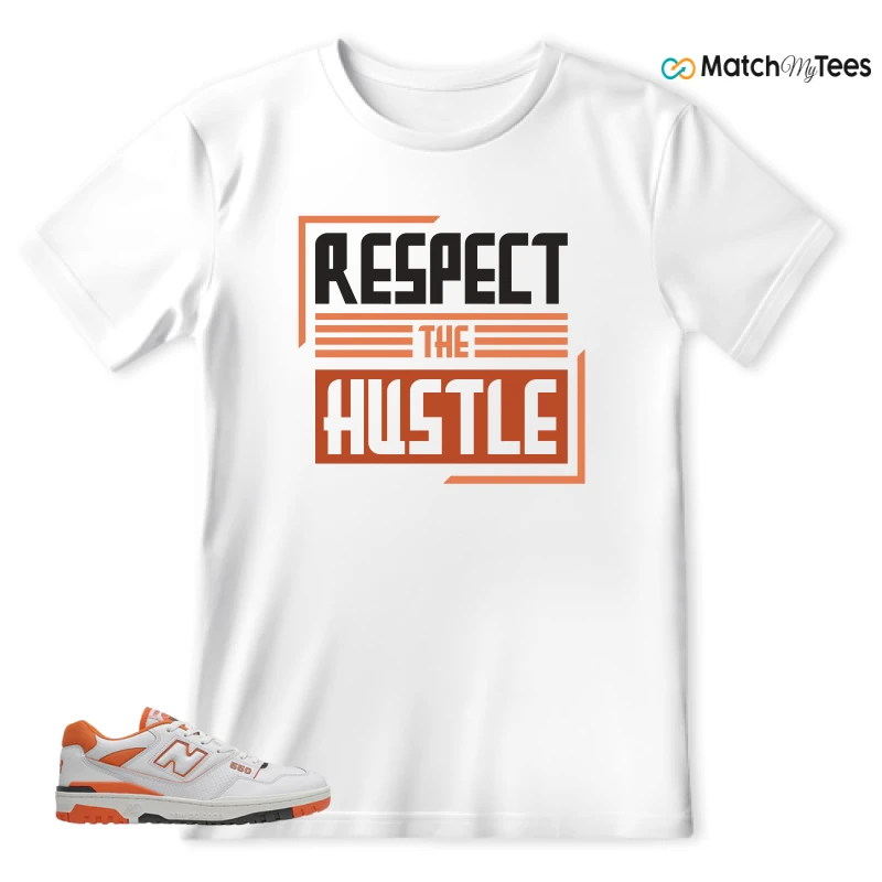 NEW BALANCE 550 IN BURNT ORANGE SNEAKER Matching Tees t-shirt