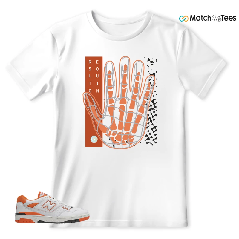NEW BALANCE 550 IN BURNT ORANGE SNEAKER Matching Tees T-shirt for Men