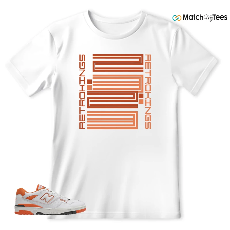NEW BALANCE 550 IN BURNT ORANGE SNEAKER Matching Tees t-shirt