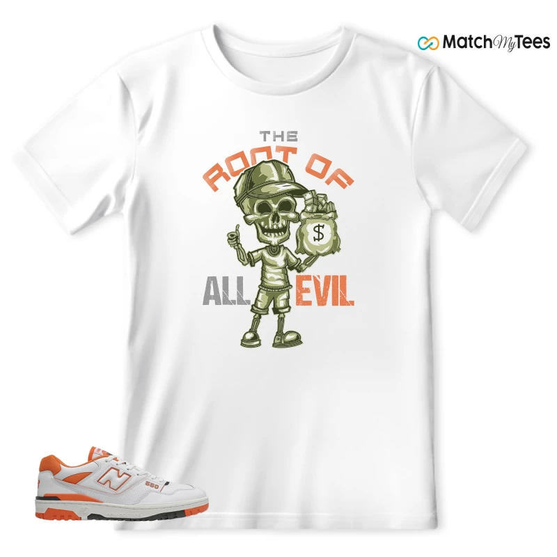NEW BALANCE 550 IN BURNT ORANGE SNEAKER Matching Tees t-shirt