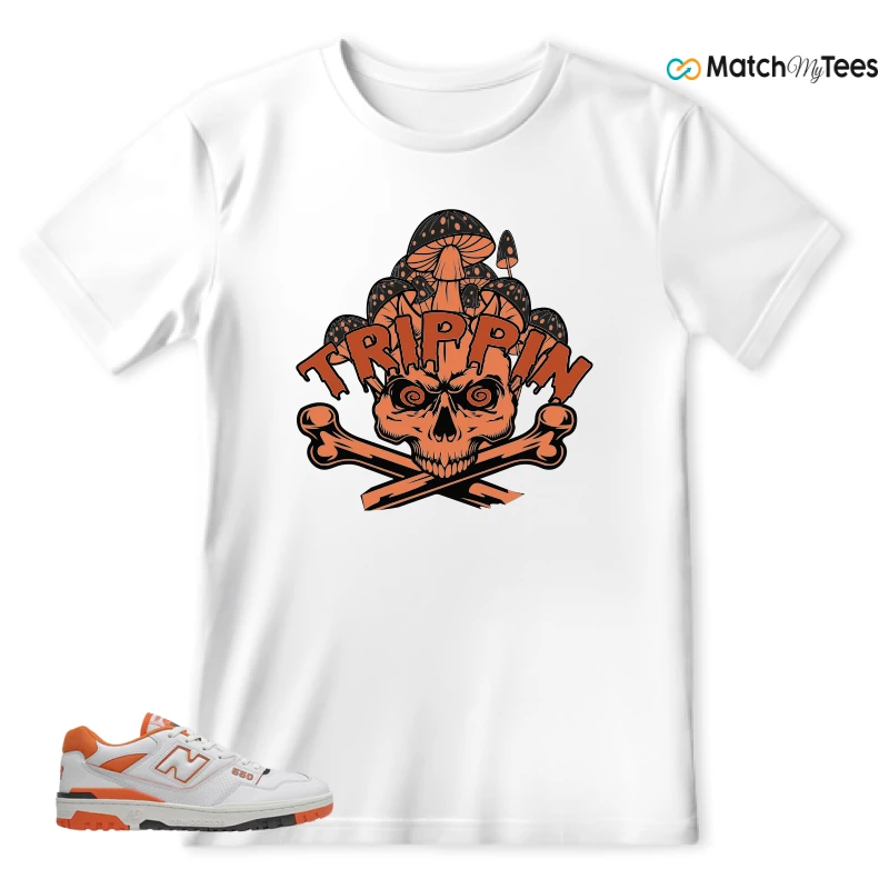 NEW BALANCE 550 IN BURNT ORANGE SNEAKER Matching Tees t-shirt