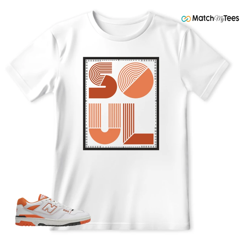 NEW BALANCE 550 IN BURNT ORANGE SNEAKER Matching Tees t-shirt