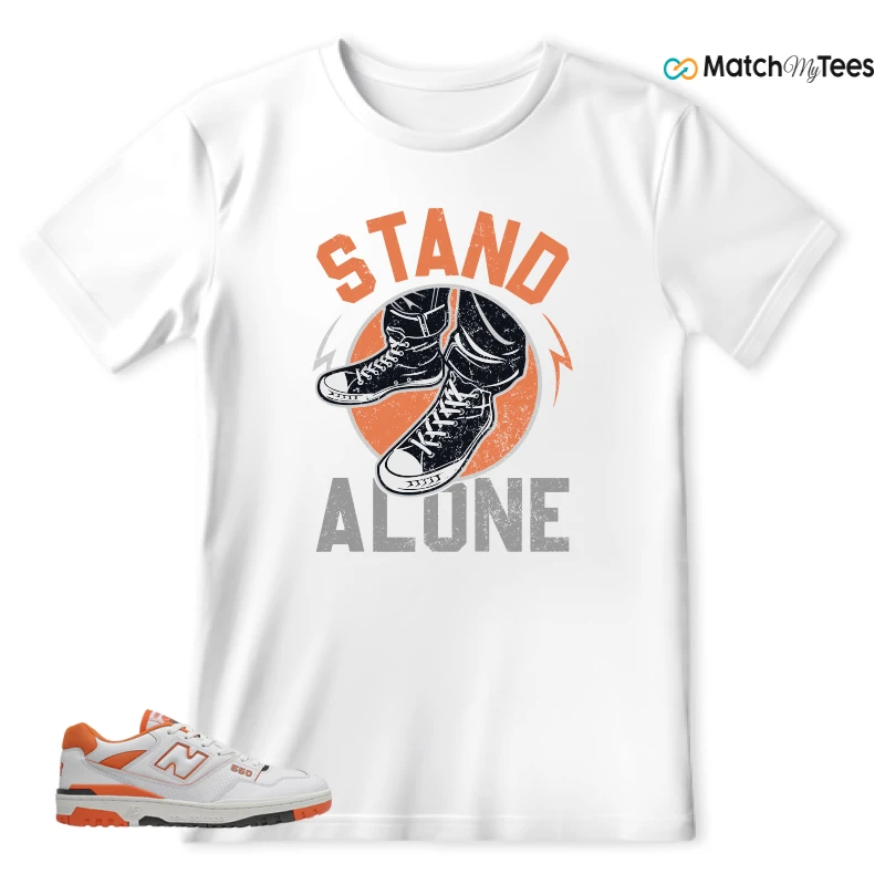 NEW BALANCE 550 IN BURNT ORANGE SNEAKER Matching Tees t-shirt