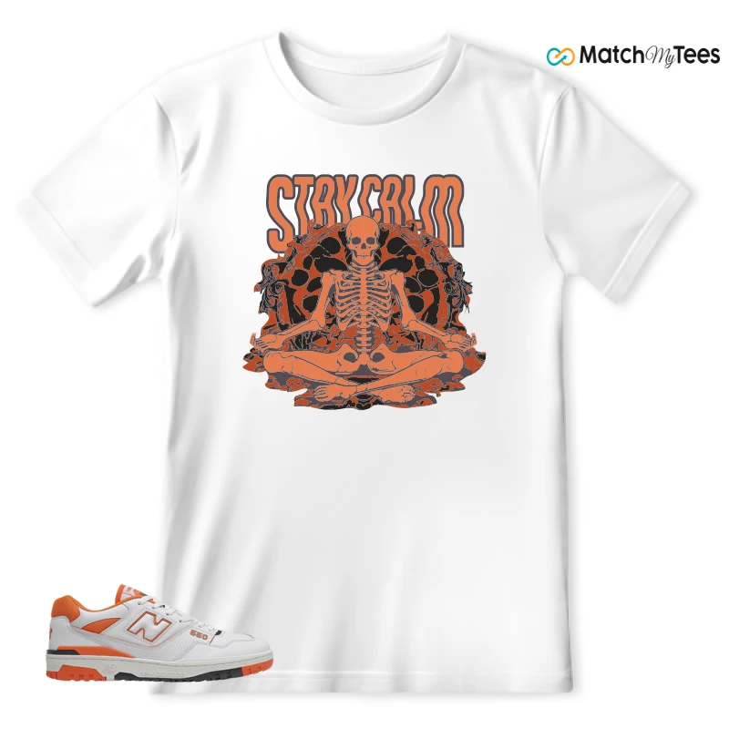 NEW BALANCE 550 IN BURNT ORANGE SNEAKER Matching Tees t-shirt