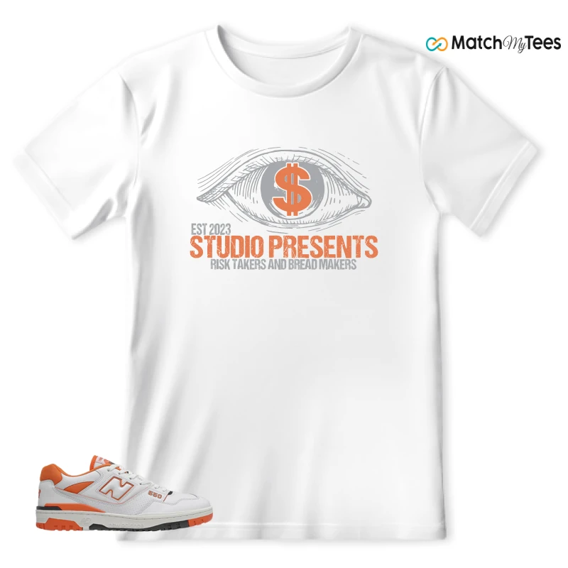 NEW BALANCE 550 IN BURNT ORANGE SNEAKER Matching Tees T-shirt for Men
