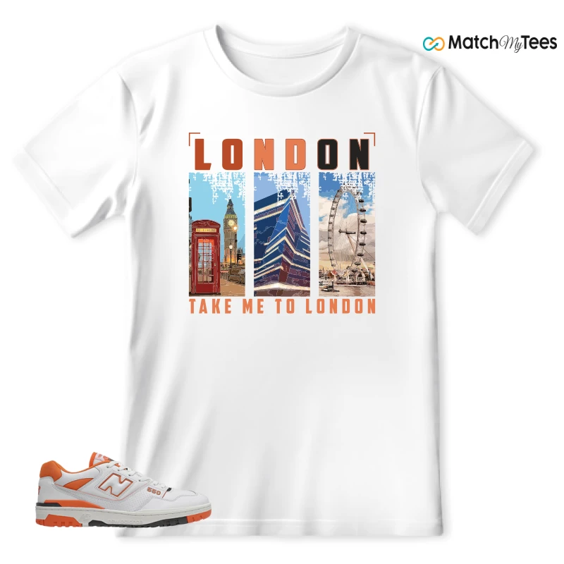 NEW BALANCE 550 IN BURNT ORANGE SNEAKER Matching Tees t-shirt