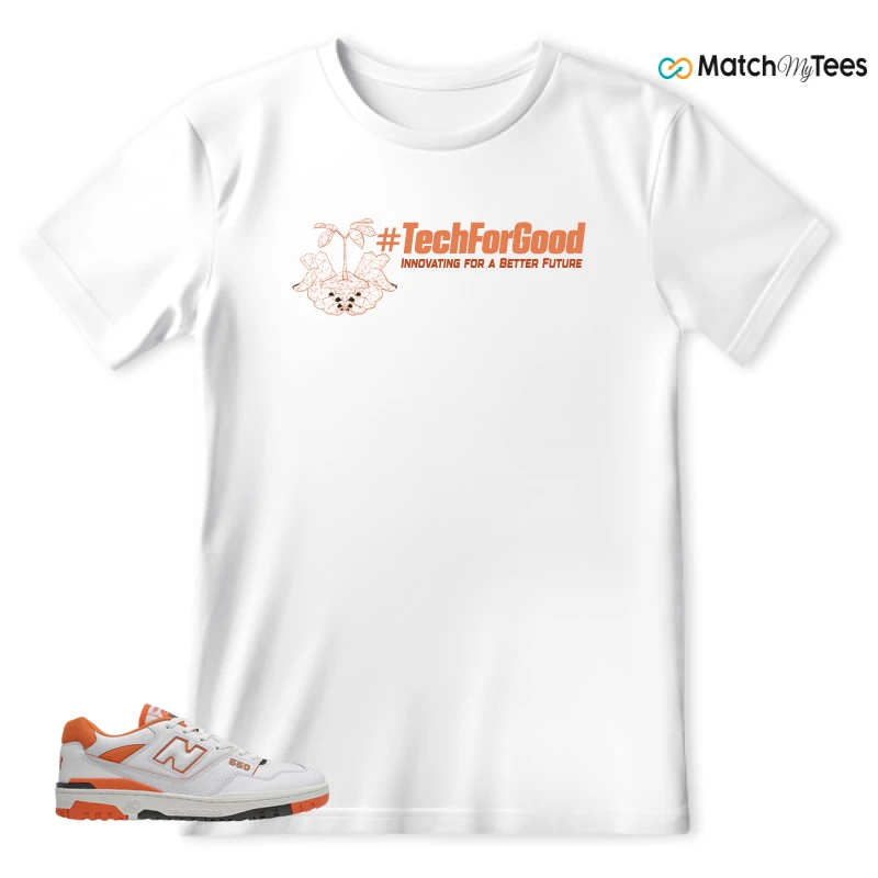 NEW BALANCE 550 IN BURNT ORANGE SNEAKER Matching Tees T-shirt for Men