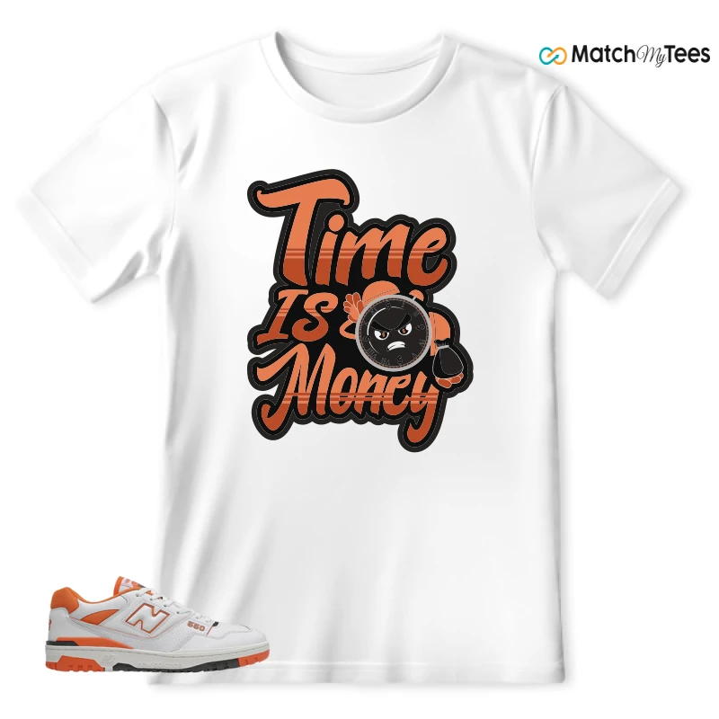 NEW BALANCE 550 IN BURNT ORANGE SNEAKER Matching Tees t-shirt