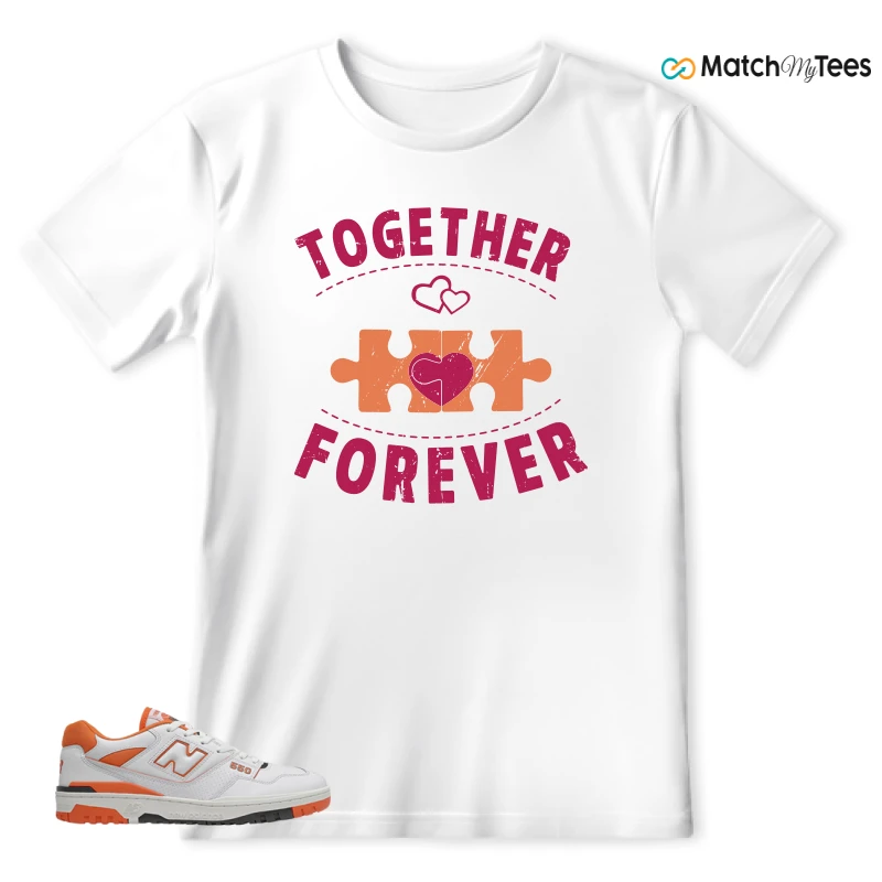 NEW BALANCE 550 IN BURNT ORANGE SNEAKER Matching Tees t-shirt