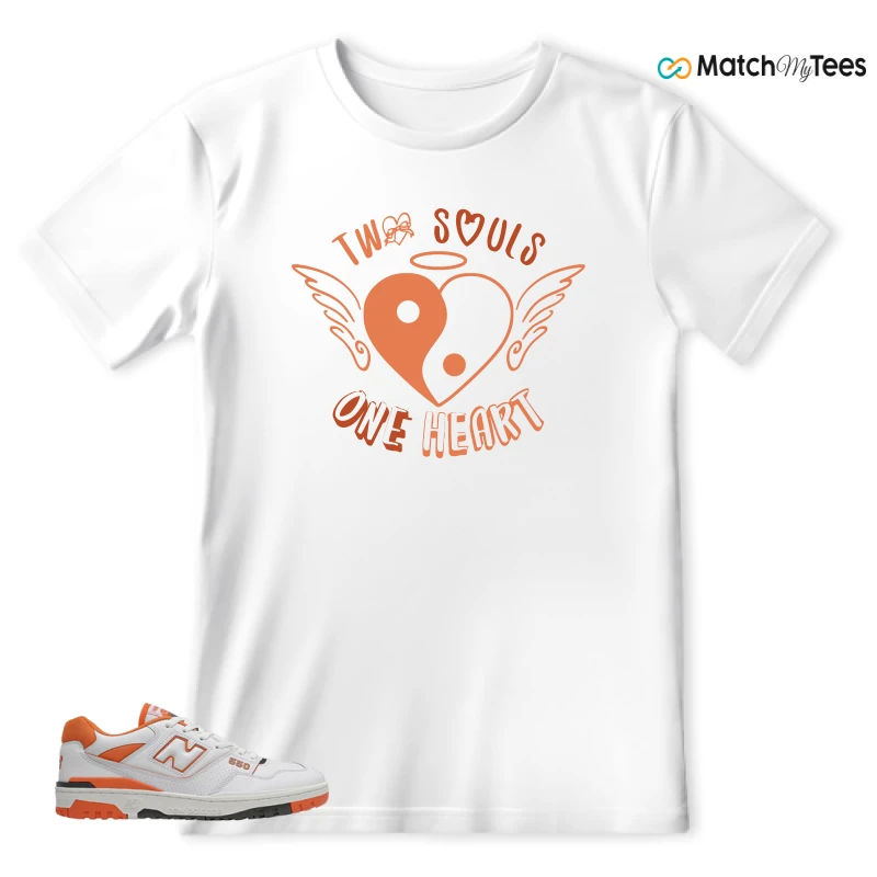 NEW BALANCE 550 IN BURNT ORANGE SNEAKER Matching Tees t-shirt