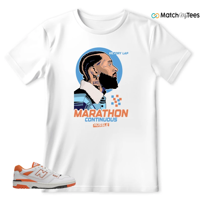 NEW BALANCE 550 IN BURNT ORANGE SNEAKER Matching Tees t-shirt