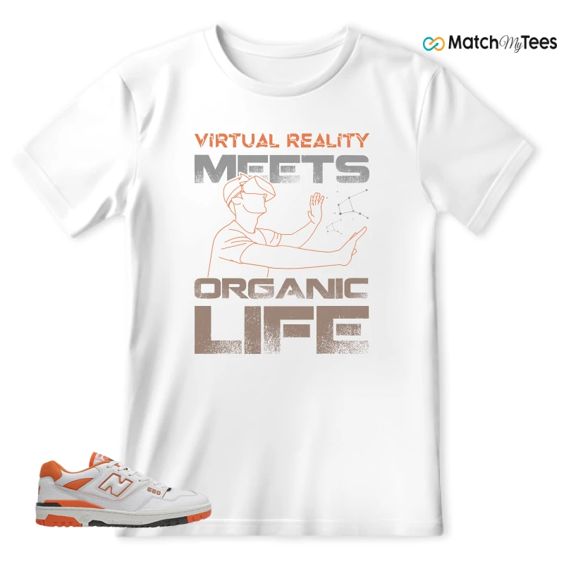 NEW BALANCE 550 IN BURNT ORANGE SNEAKER Matching Tees t-shirt