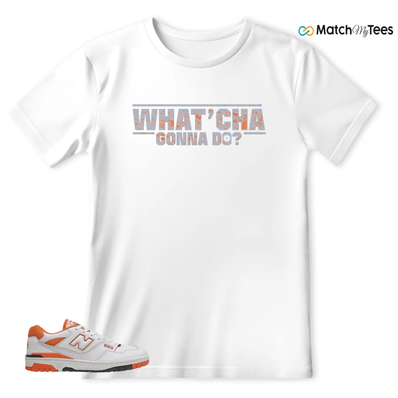 NEW BALANCE 550 IN BURNT ORANGE SNEAKER Matching Tees t-shirt