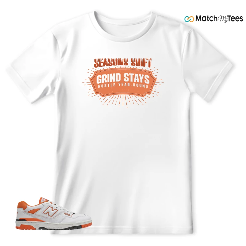 NEW BALANCE 550 IN BURNT ORANGE SNEAKER Matching Tees t-shirt