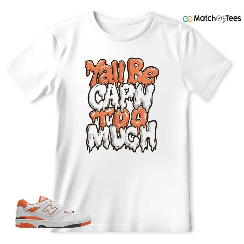 NEW BALANCE 550 IN BURNT ORANGE SNEAKER Matching Tees T-shirt for Men