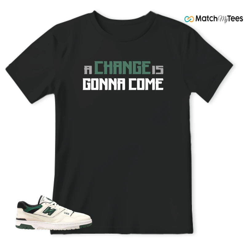 NEW BALANCE 550 SEA SALT PINE GREEN SNEAKER Matching Tees t-shirt