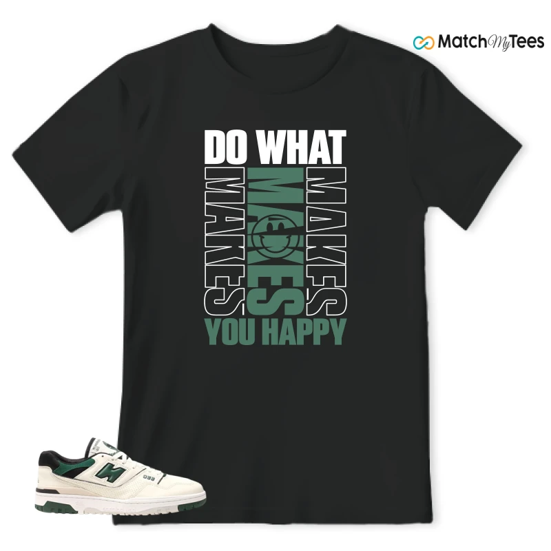 NEW BALANCE 550 SEA SALT PINE GREEN SNEAKER Matching Tees T-shirt for Men