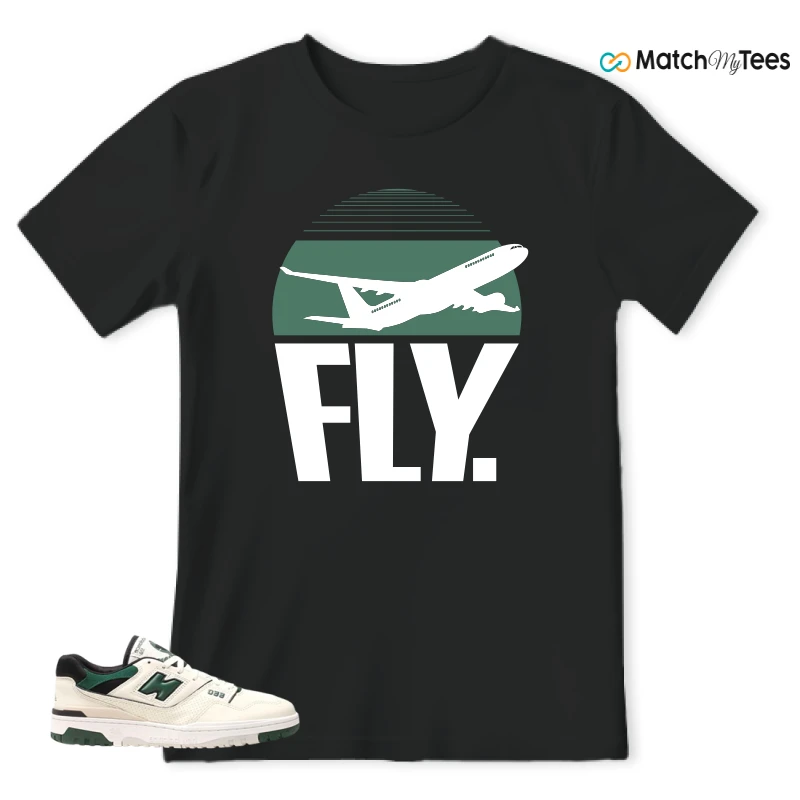 NEW BALANCE 550 SEA SALT PINE GREEN SNEAKER Matching Tees t-shirt