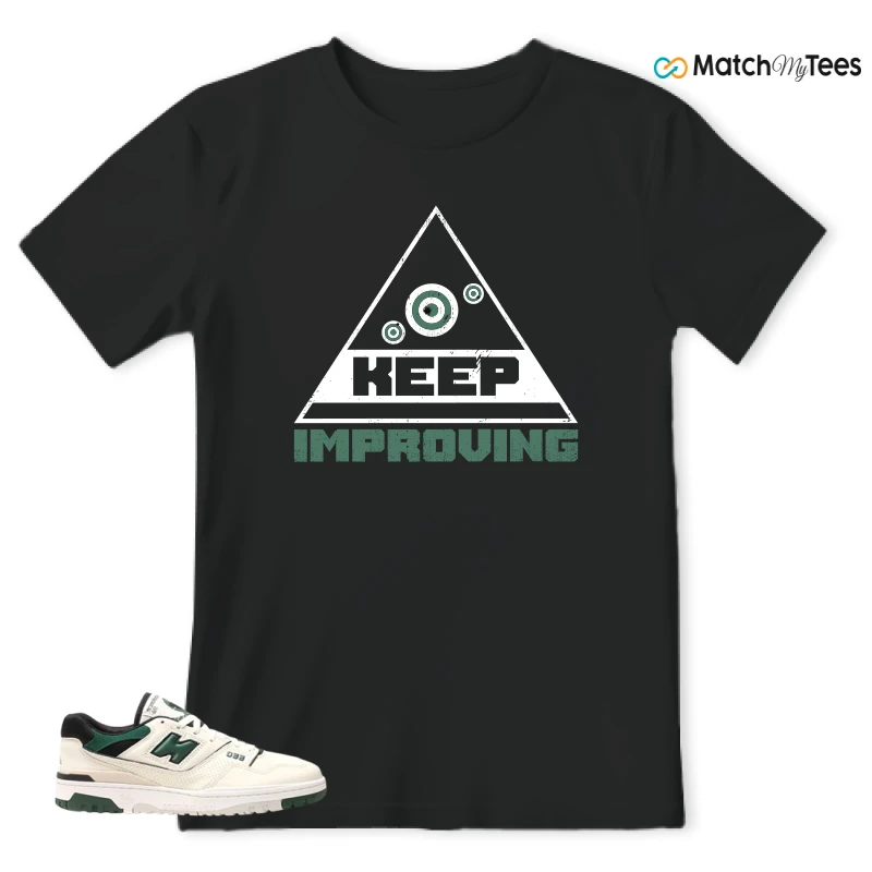 NEW BALANCE 550 SEA SALT PINE GREEN SNEAKER Matching Tees T-shirt for Men