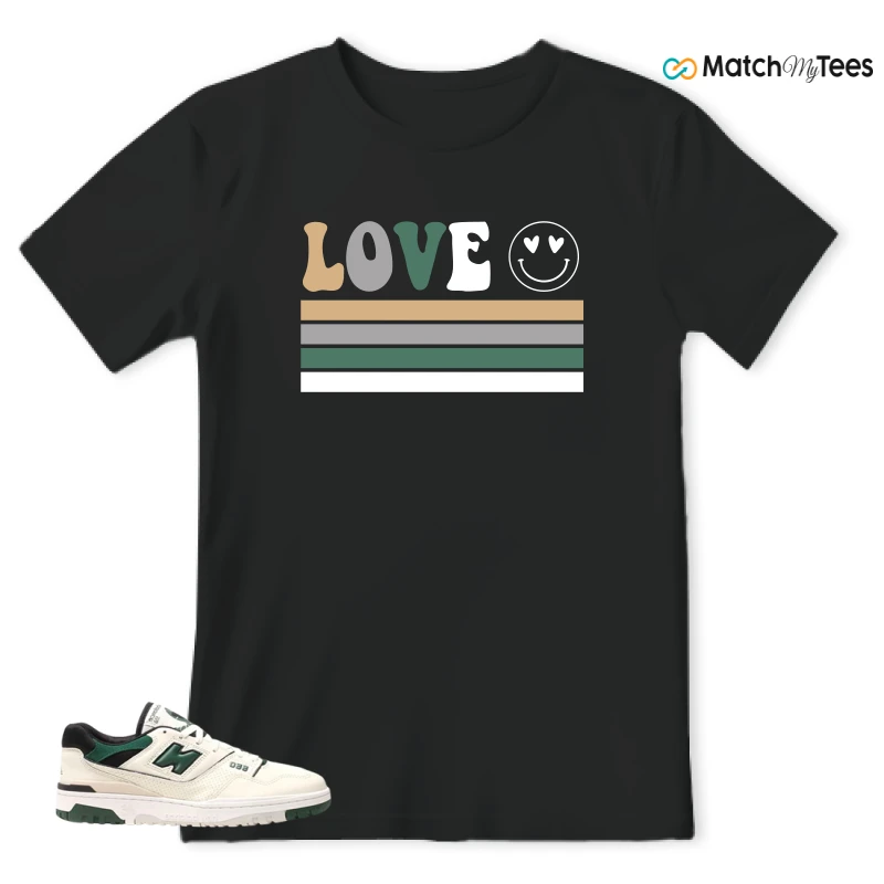 NEW BALANCE 550 SEA SALT PINE GREEN SNEAKER Matching Tees t-shirt