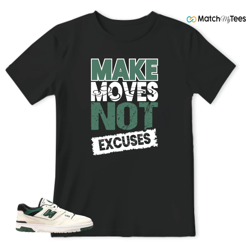 NEW BALANCE 550 SEA SALT PINE GREEN SNEAKER Matching Tees t-shirt